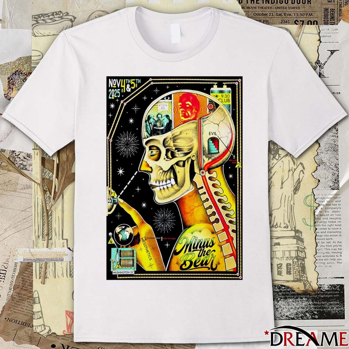 Poster Minus The Bear 9-30 CLUB In Washington DC November 4-5 2025 t-shirt