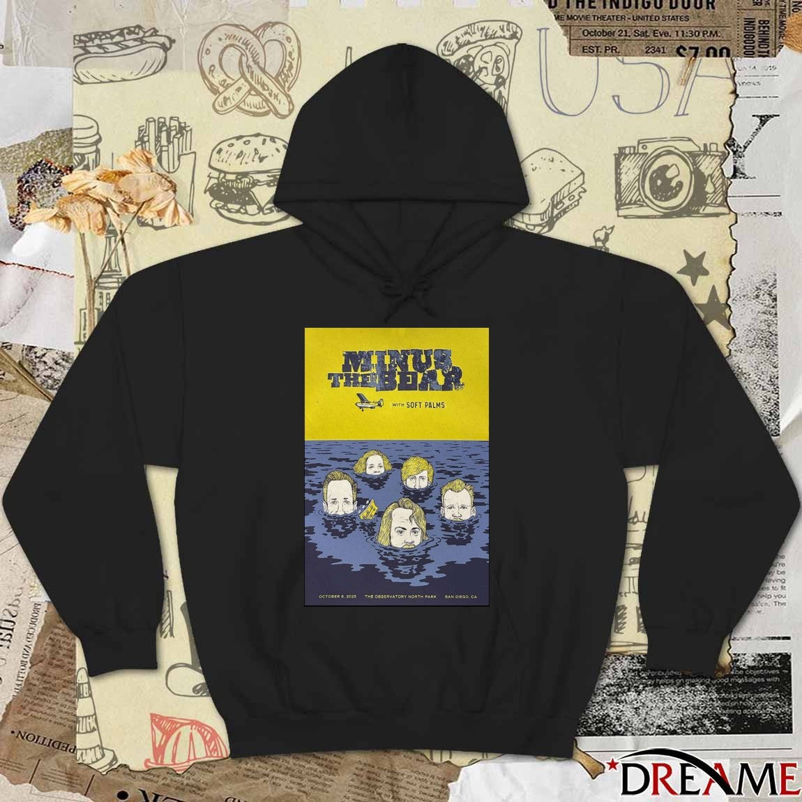 Poster Minus The Bear The Observatory North Park San Diego CA October 8 2025 t-shirt