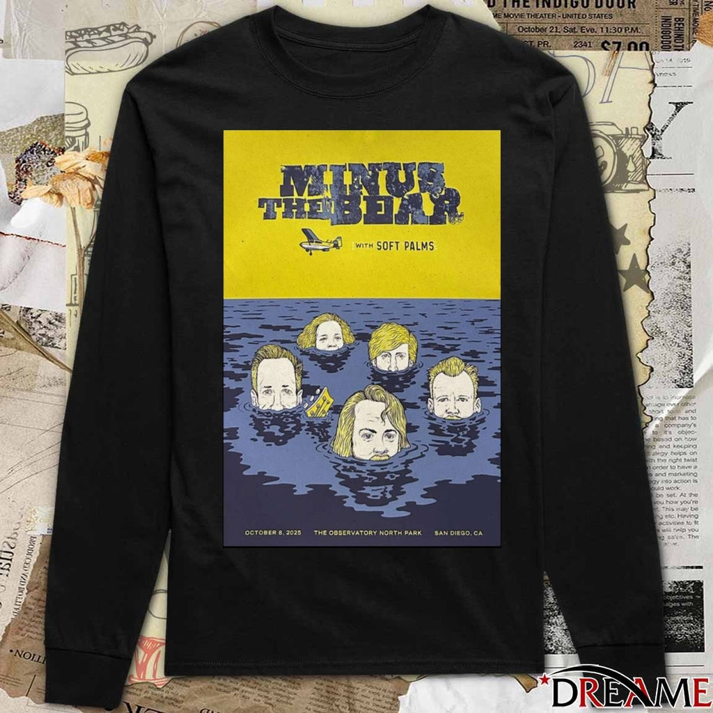 Poster Minus The Bear The Observatory North Park San Diego CA October 8 2025 t-shirt