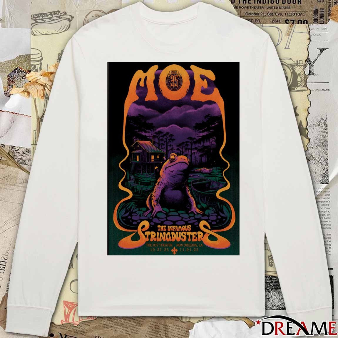 Poster Moe. October 31-November 1 2025 The Infamous Stringdusters New Orleans Halloween Shows t-shirt