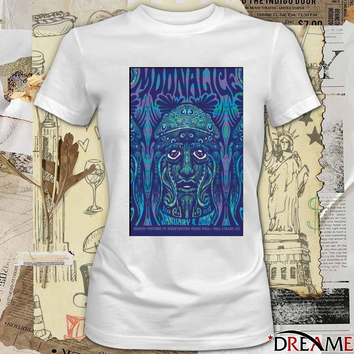 Poster Moonalice 1.4.2026 Sunday Matinee At Sweeter Music Hall Mill Valley CA t-shirt
