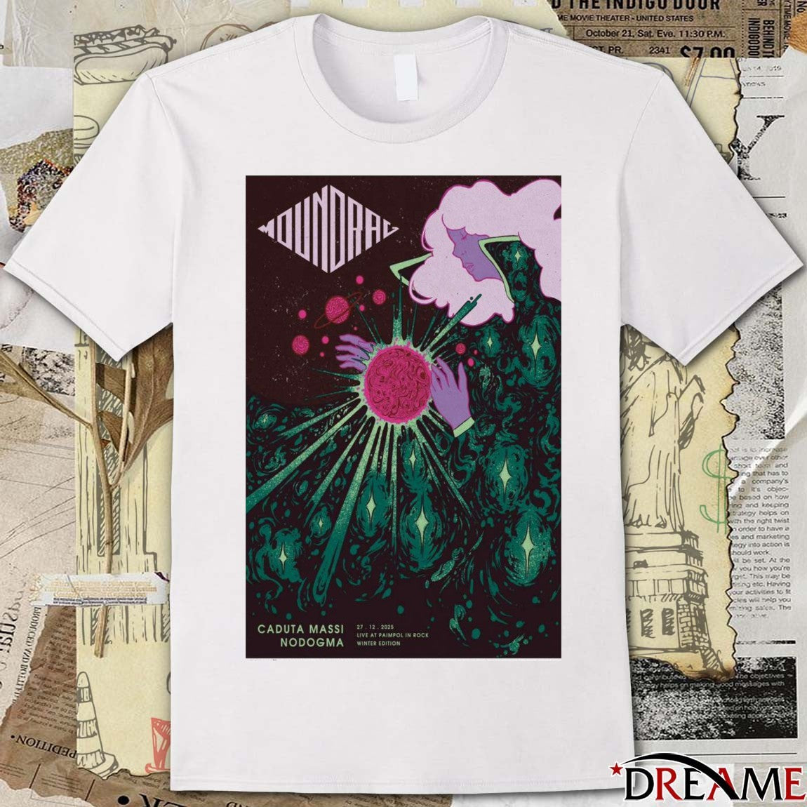 Poster Moundrag December 27 2025 Caduta Massi Nodogma Live At Paimpol In Rock t-shirt