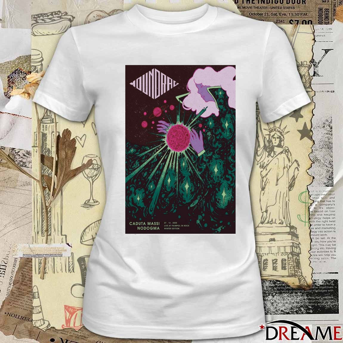 Poster Moundrag December 27 2025 Caduta Massi Nodogma Live At Paimpol In Rock t-shirt