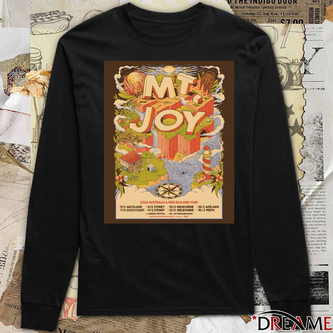 Poster Mt. Joy Tour 2026 Australia and New Zealand February 5 – 15 2026 t-shirt