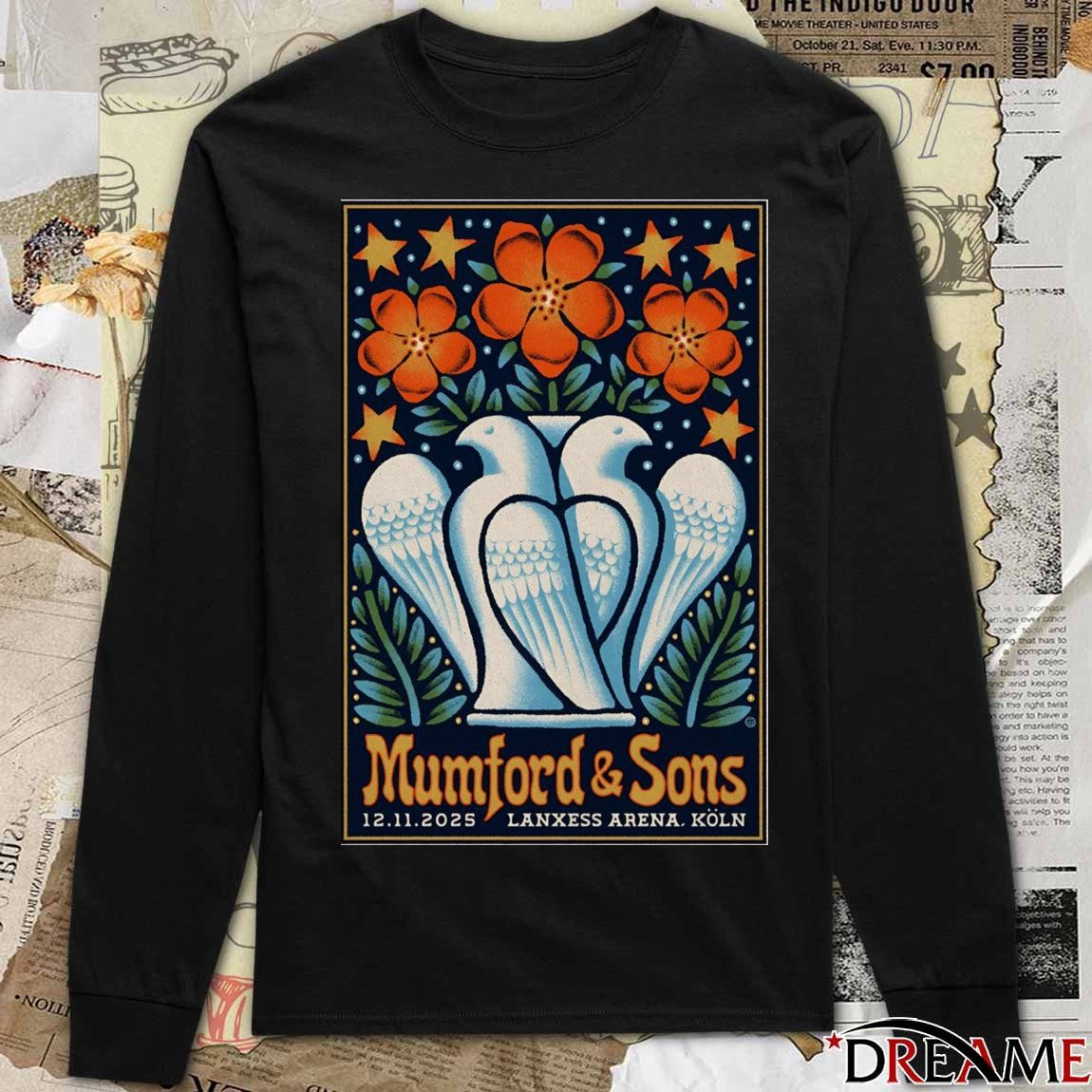 Poster Mumford And Sons Lanxess Arena Köln Germany November 12 2025 t-shirt