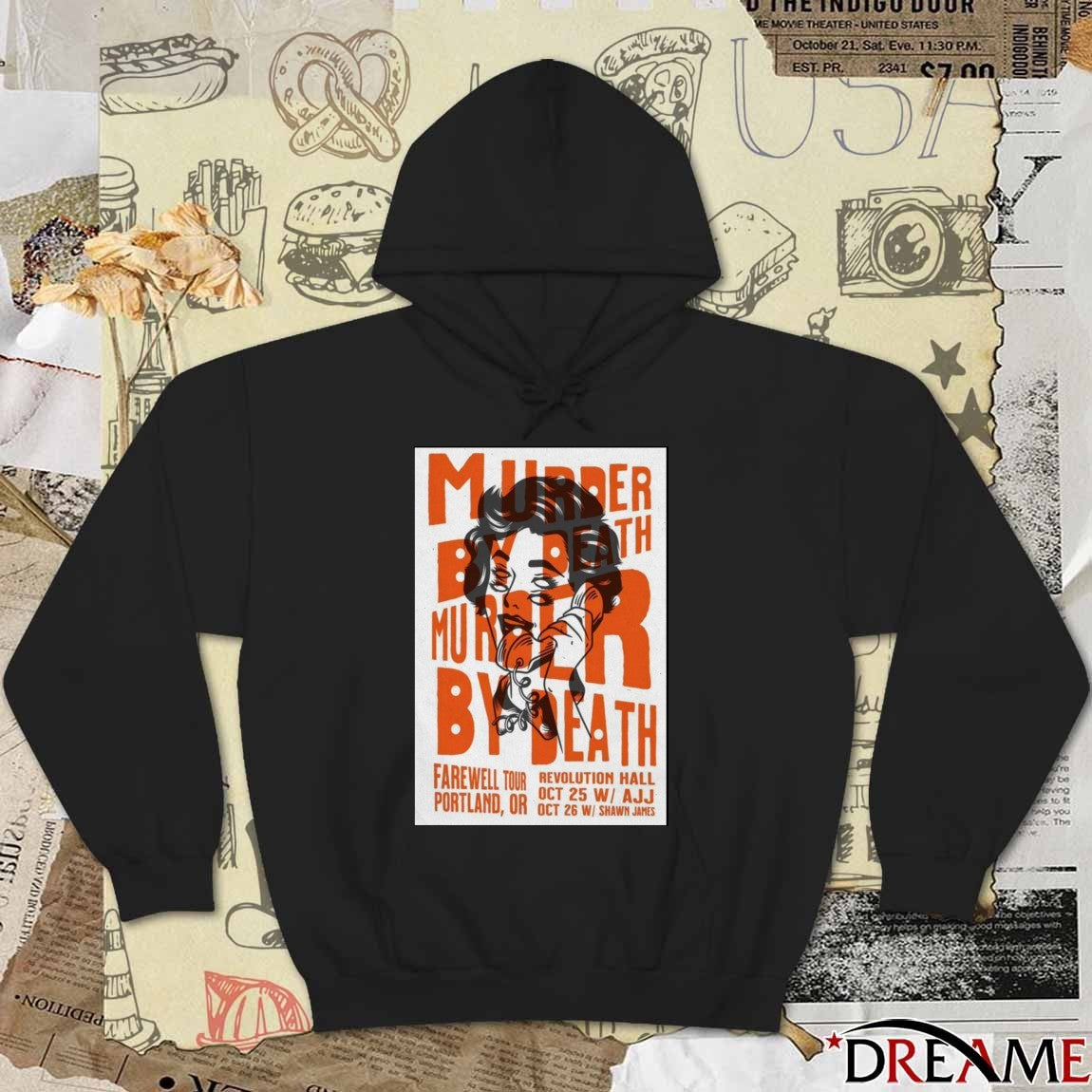 Poster Murder By Death Farewell Tour October 25-26 2025 Portland Oregon t-shirt