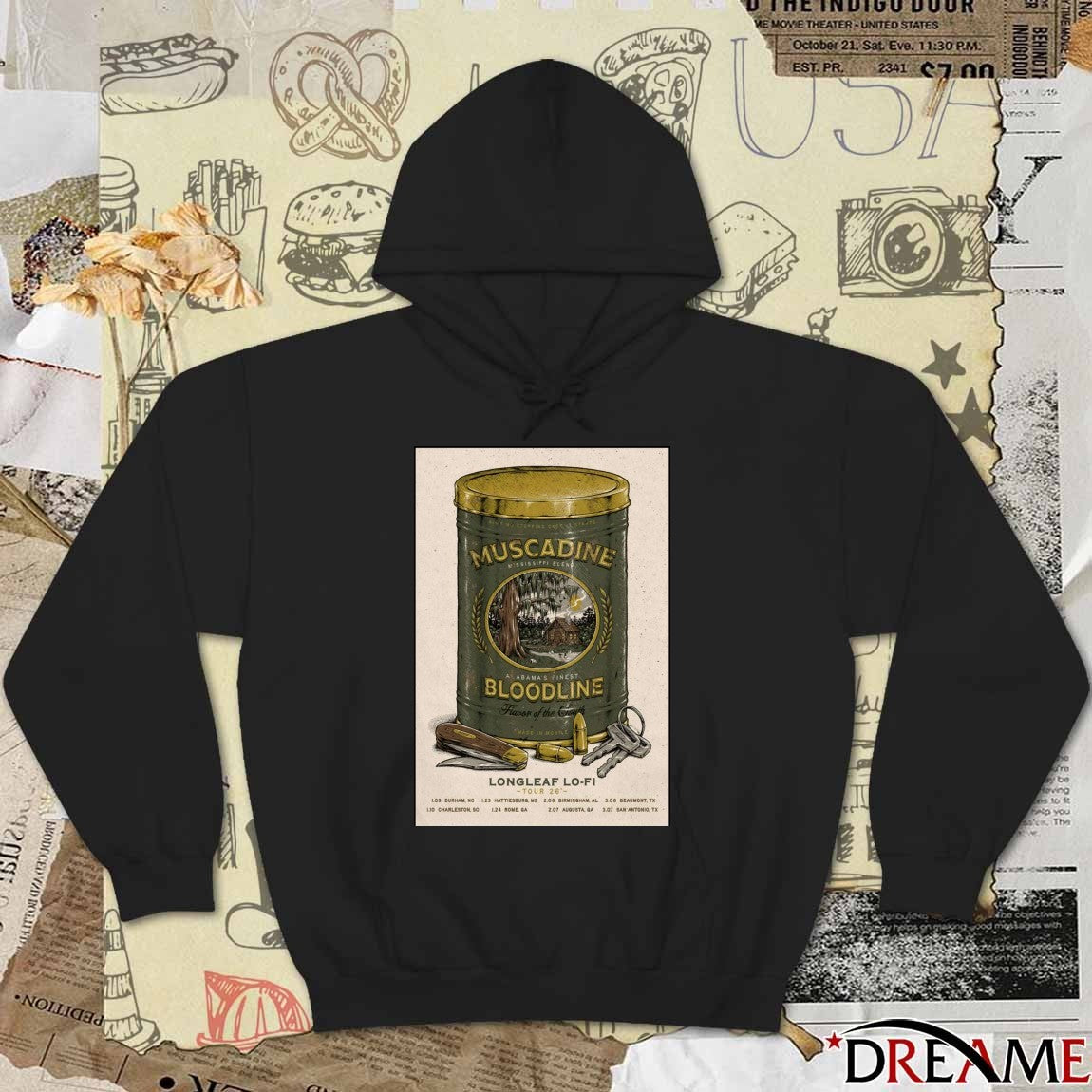 Poster Muscadine Alabama’s Finest Bloodline Longleaf Lo-Fi 2026 Shows t-shirt