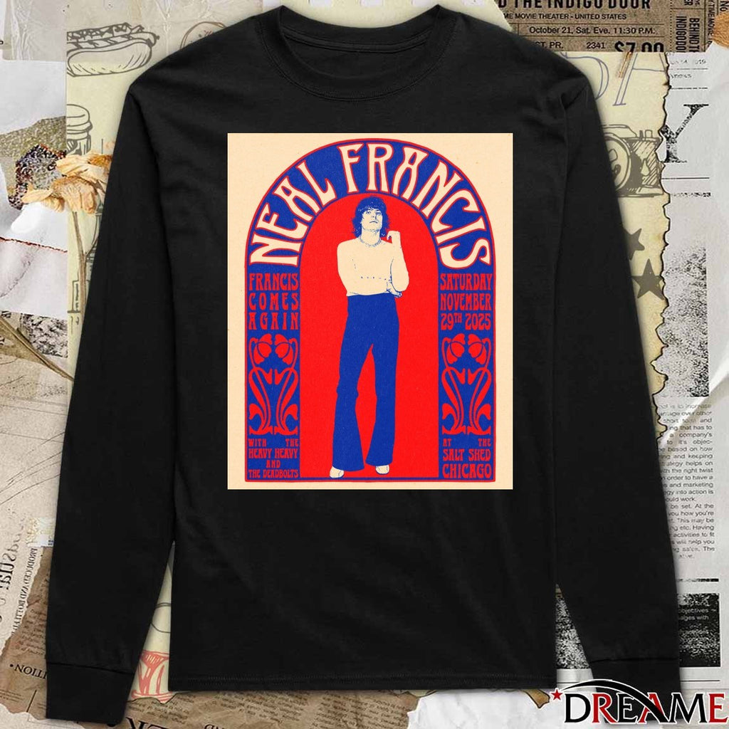Poster Neal Francis At The Salt Shed Chicago In Chicago IL On November 29 2025 t-shirt