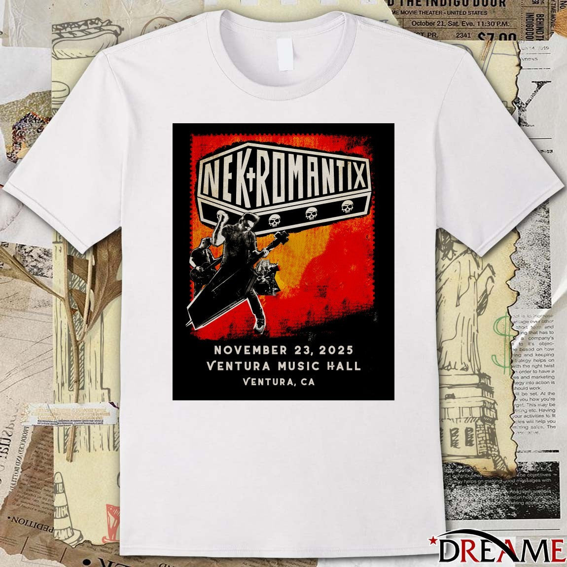 Poster Nekromantix Tour Ventura Music Hall Ventura CA On November 23 2025 t-shirt