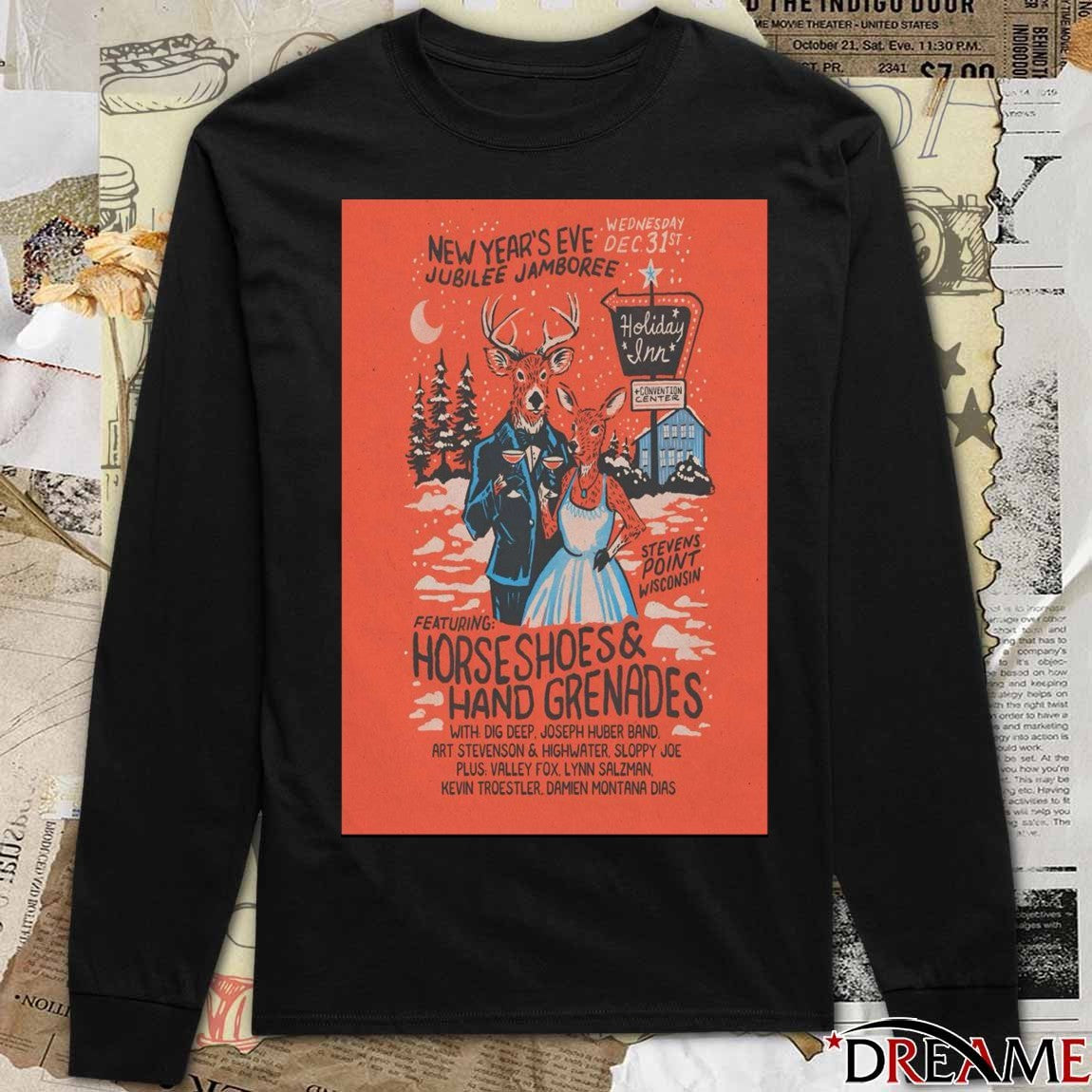 Poster New Year’s Eve Jubilee Jamboree Ft Horseshoes And Hand Grenades December 31 2025 Stevens Point Event t-shirt