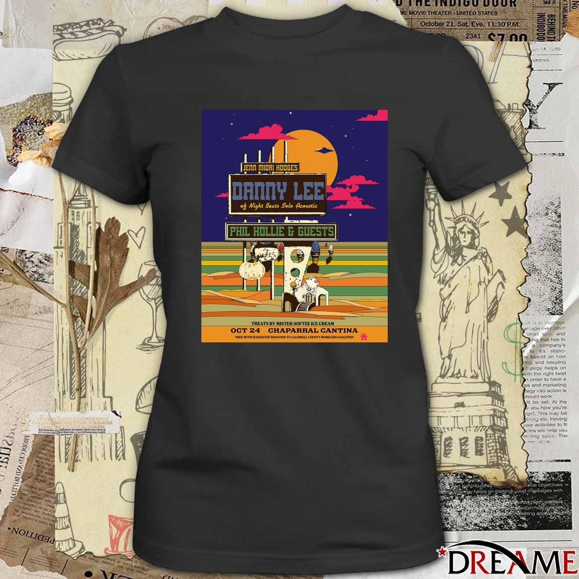 Poster Night Beats w Jenn Miori Hodges and Phil Hollie Chaparral Cantina October 24 2025 t-shirt