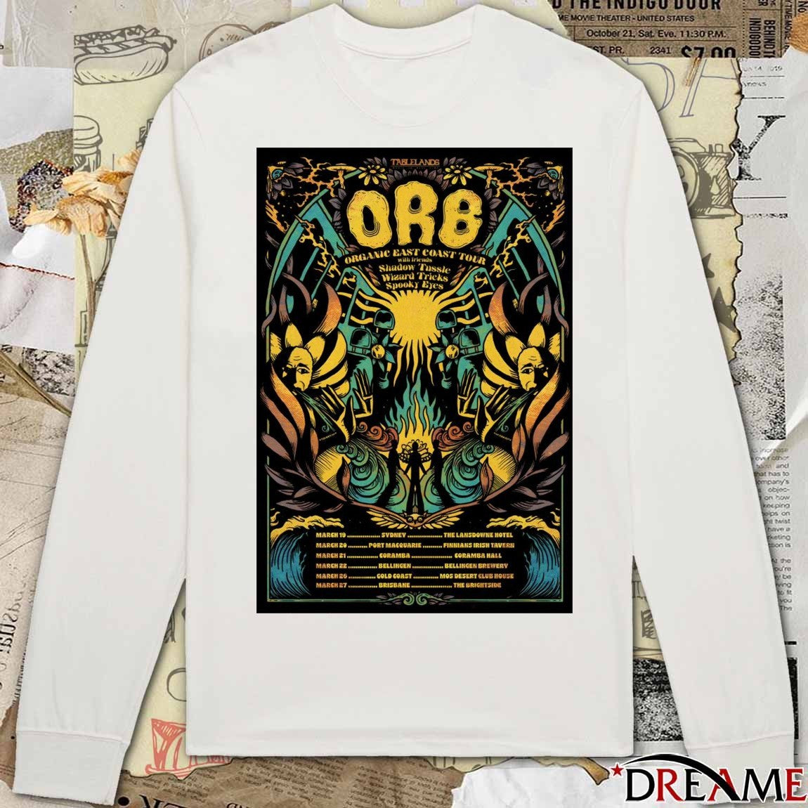 Poster O.R.B Band Organic East Coast March 19 – 27 2026 Shows t-shirt