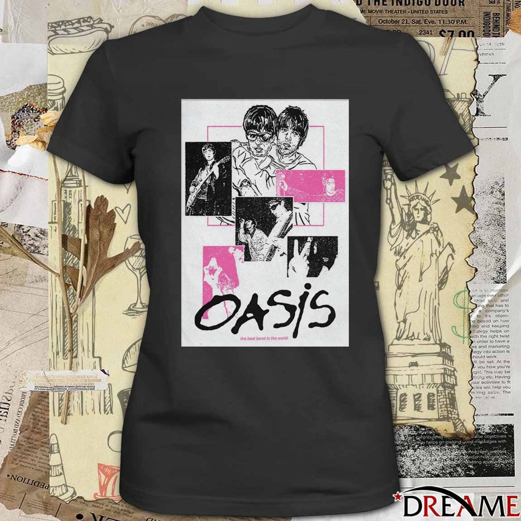 Poster Oasis The Best Band In The World 2025 t-shirt