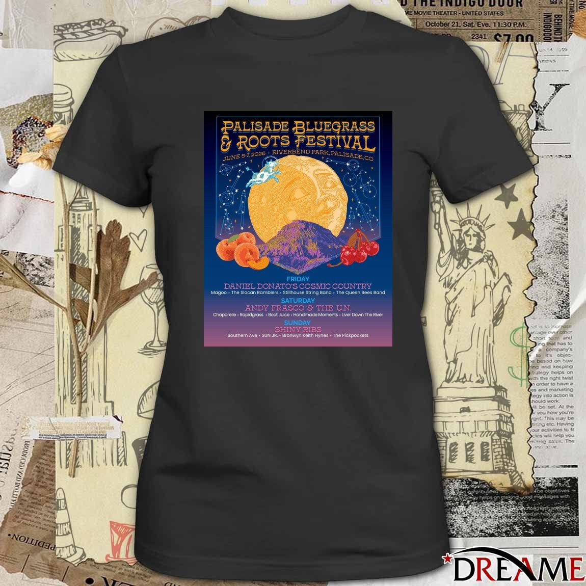 Poster Palisade Bluegrass And Roots Festival June 5-7 2026 In Palisade CO t-shirt