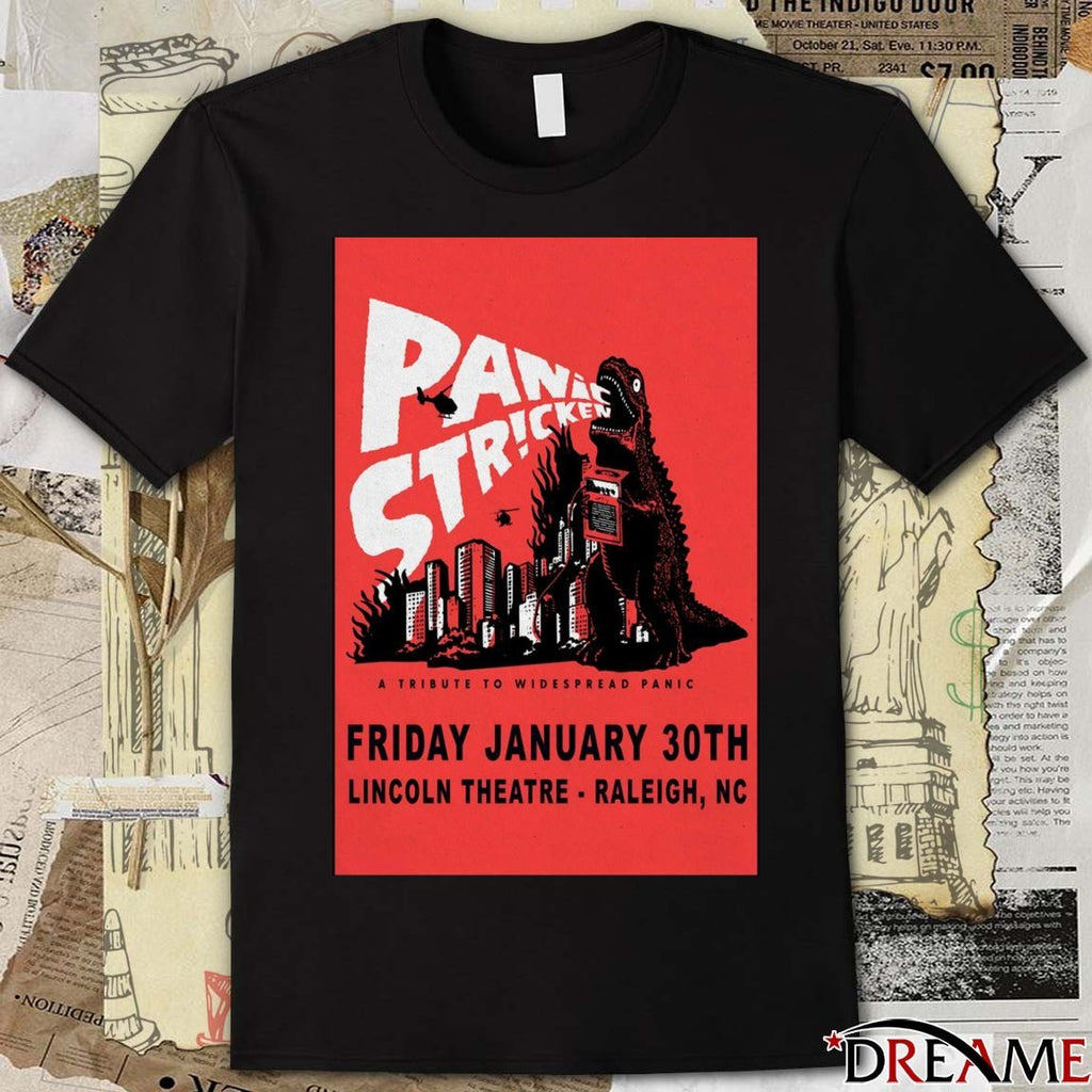 Poster Panic Stricken January 30 2026 Lincoln Theatre Raleigh NC t-shirt