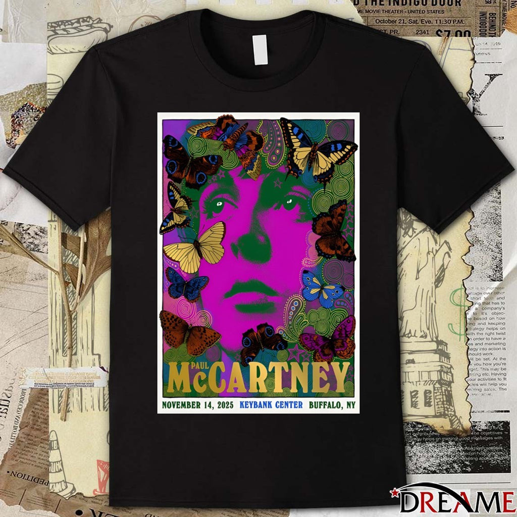 Poster Paul McCartney At KeyBank Center In Buffalo NY On November 15 2025 t-shirt