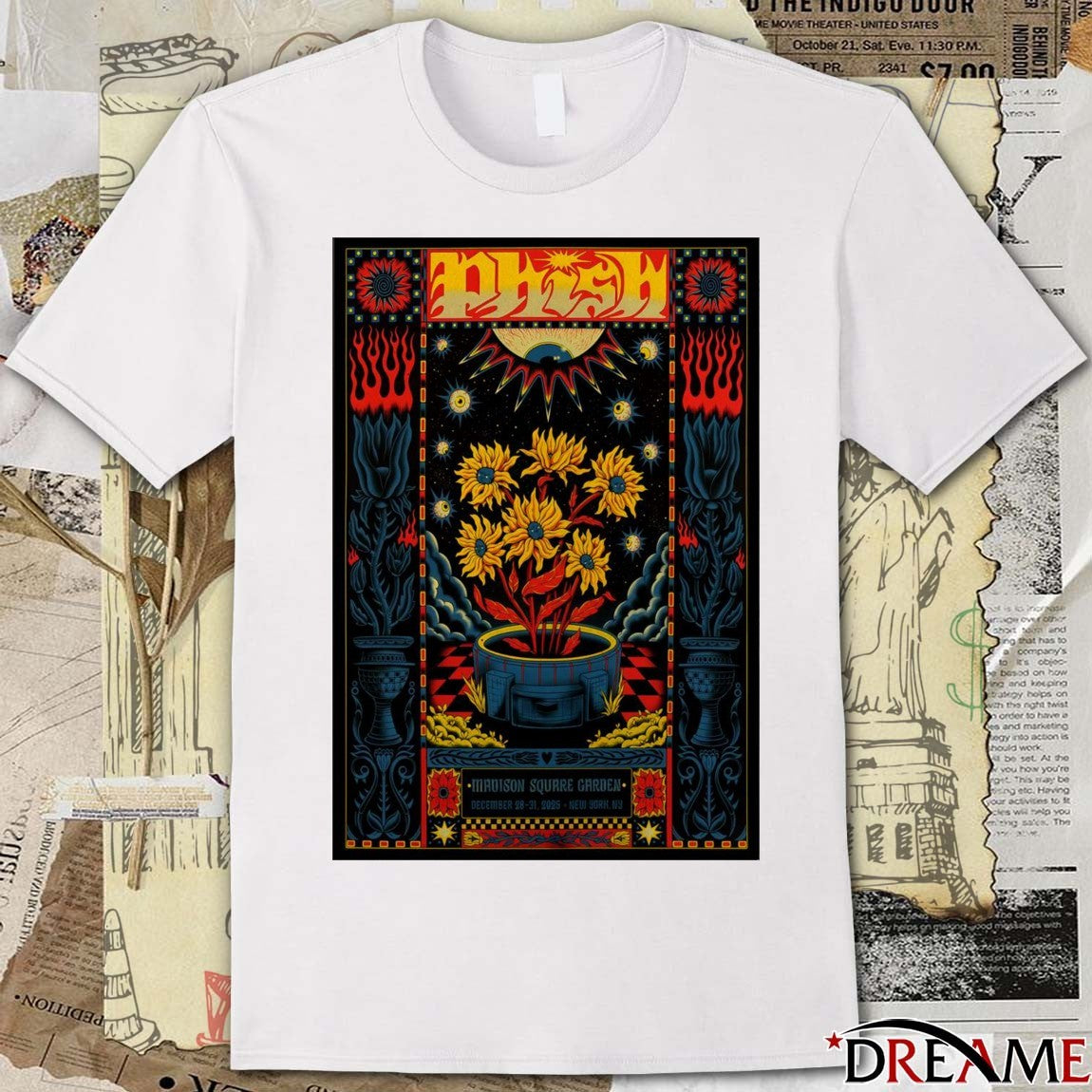Poster Phish NYE December 28 – 31 2025 Madison Square Garden New York t-shirt