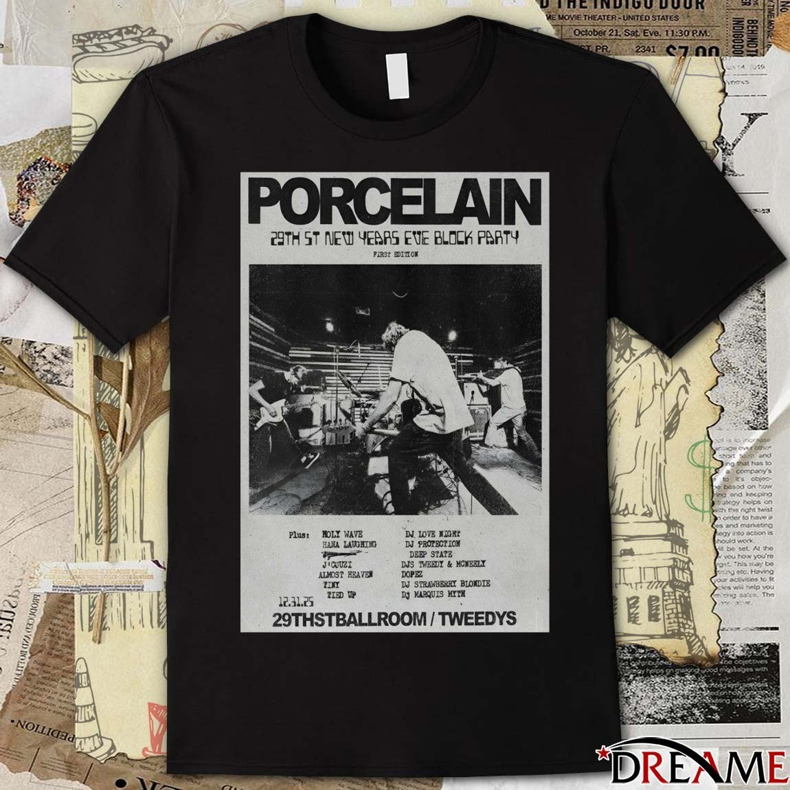 Poster Porcelain NYE In Austin TX On December 31 2025 t-shirt