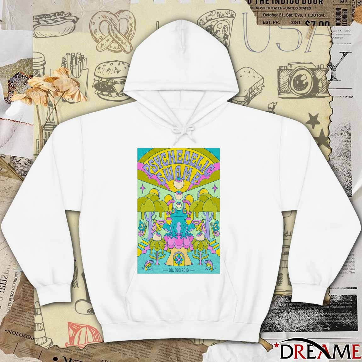 Poster Psychedelic Swamp Commemorative Edition DR, DOG 2016 t-shirt