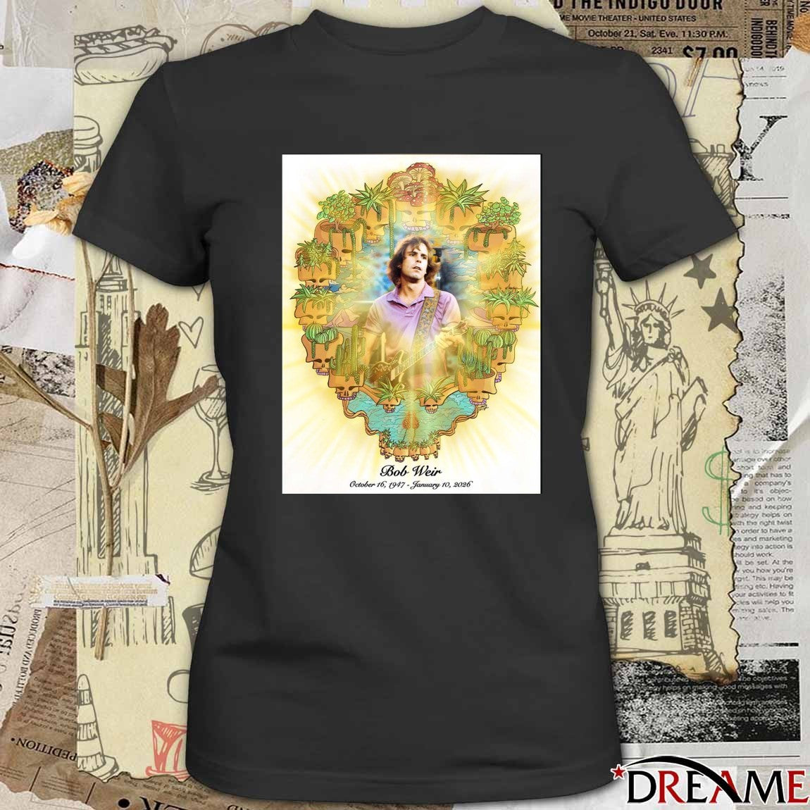 Poster RIP Bob Weir Tribute I Was Gifted With A Life That Was Full Of Adventure October 16 1947 – January 10 2026 t-shirt