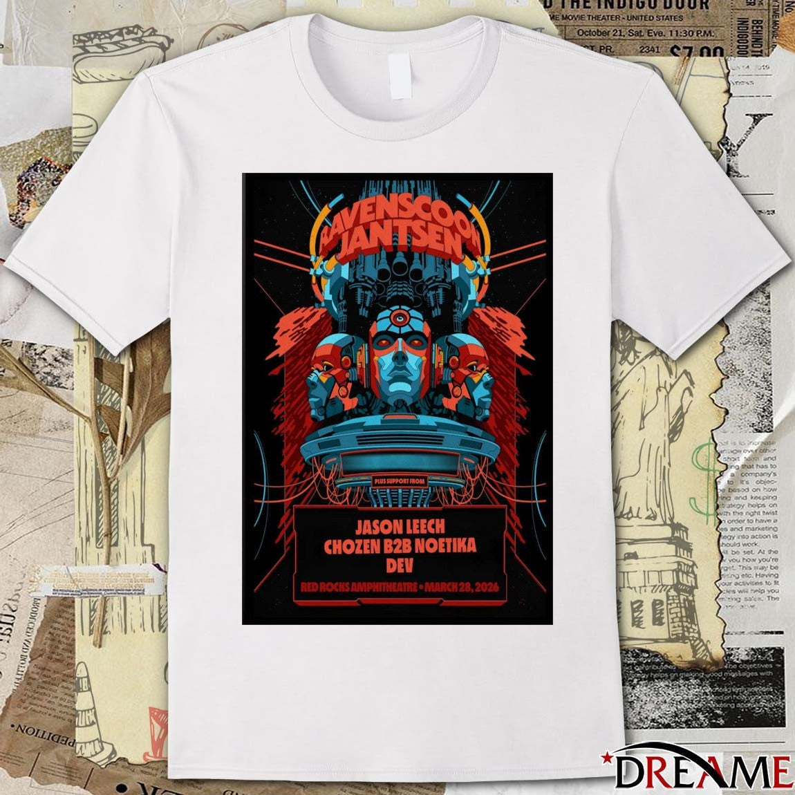 Poster Ravenscoon And Jantsen March 28 2026 Red Rocks Amphitheatre In Morrison CO t-shirt