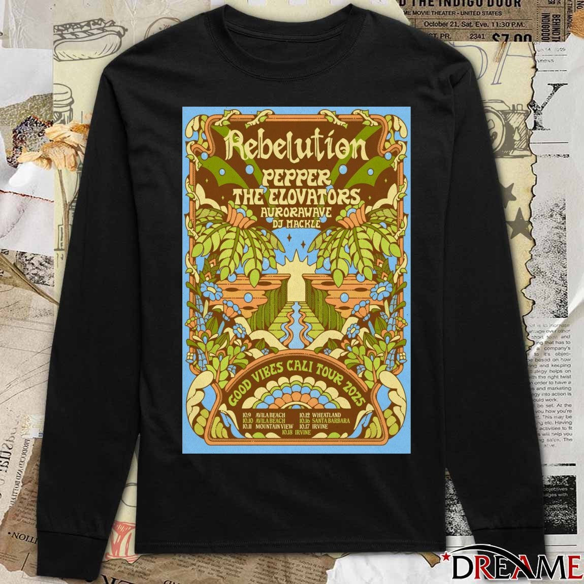 Poster Rebelution Good Vibes Fall Tour 2025 October 9 – 18 t-shirt