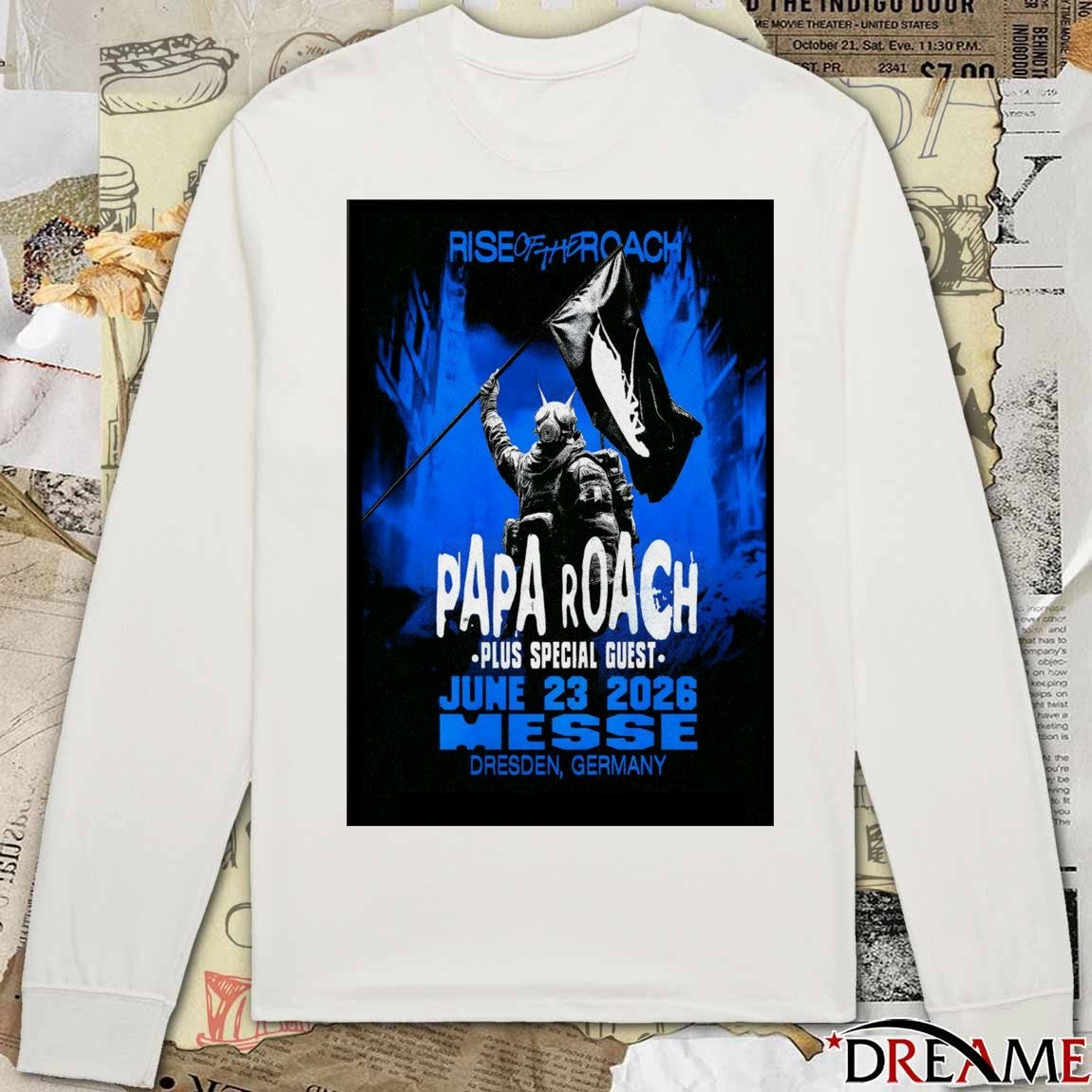 Poster Rise Of The Roach Papa Roach Dresden Event June 23 2026 t-shirt