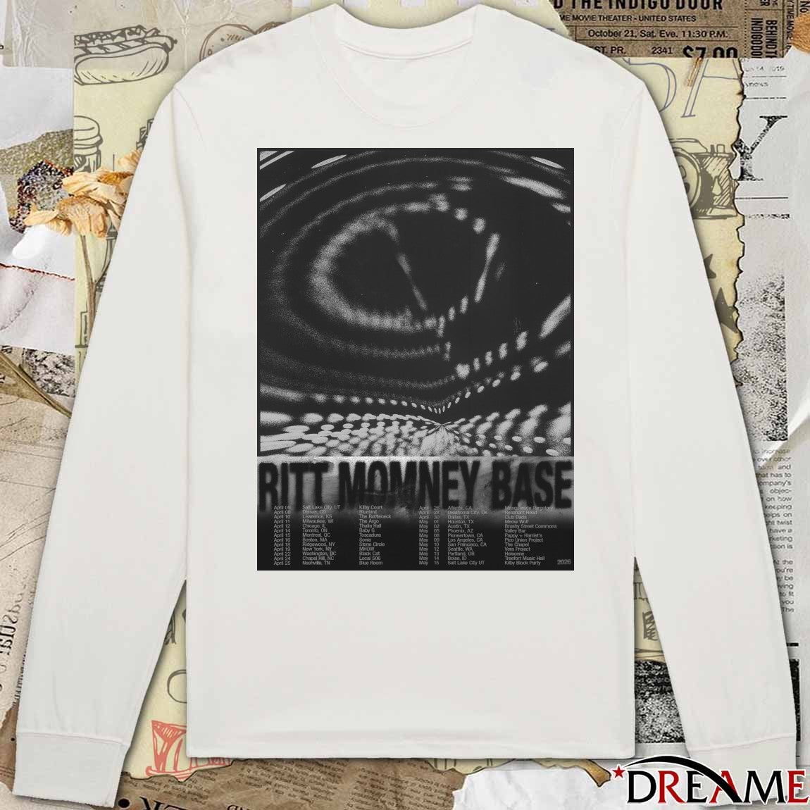 Poster Ritt Momney Base 2026 April – May Shows t-shirt