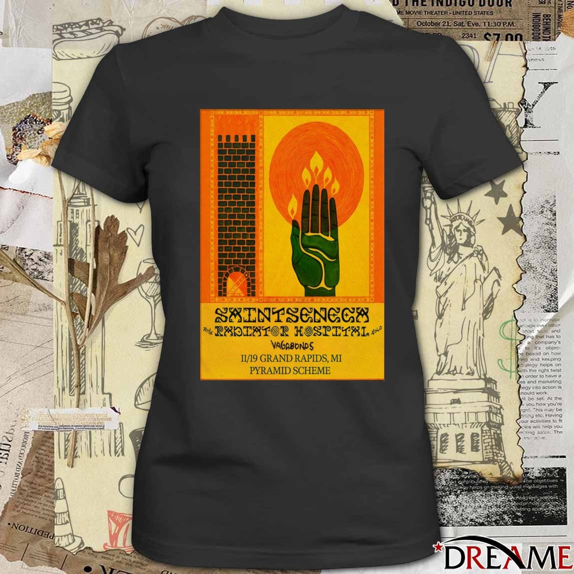 Poster Saintseneca November 19 2025 The Pyramid Scheme Grand Rapids MI t-shirt