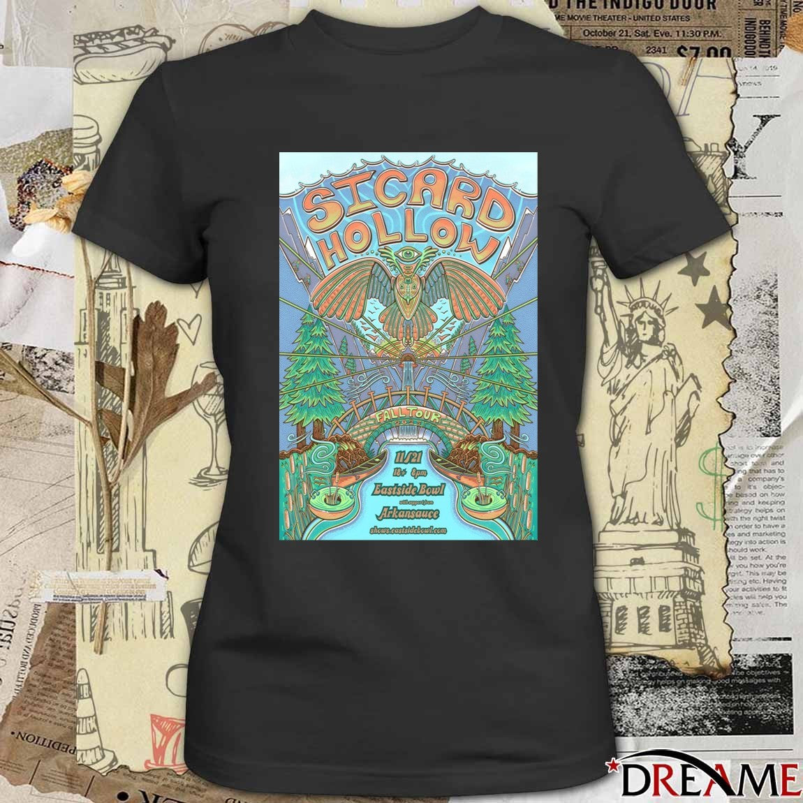 Poster Sicard Hollow Fall Tour Eastside Bowl Nashville TN November 21 2025 t-shirt