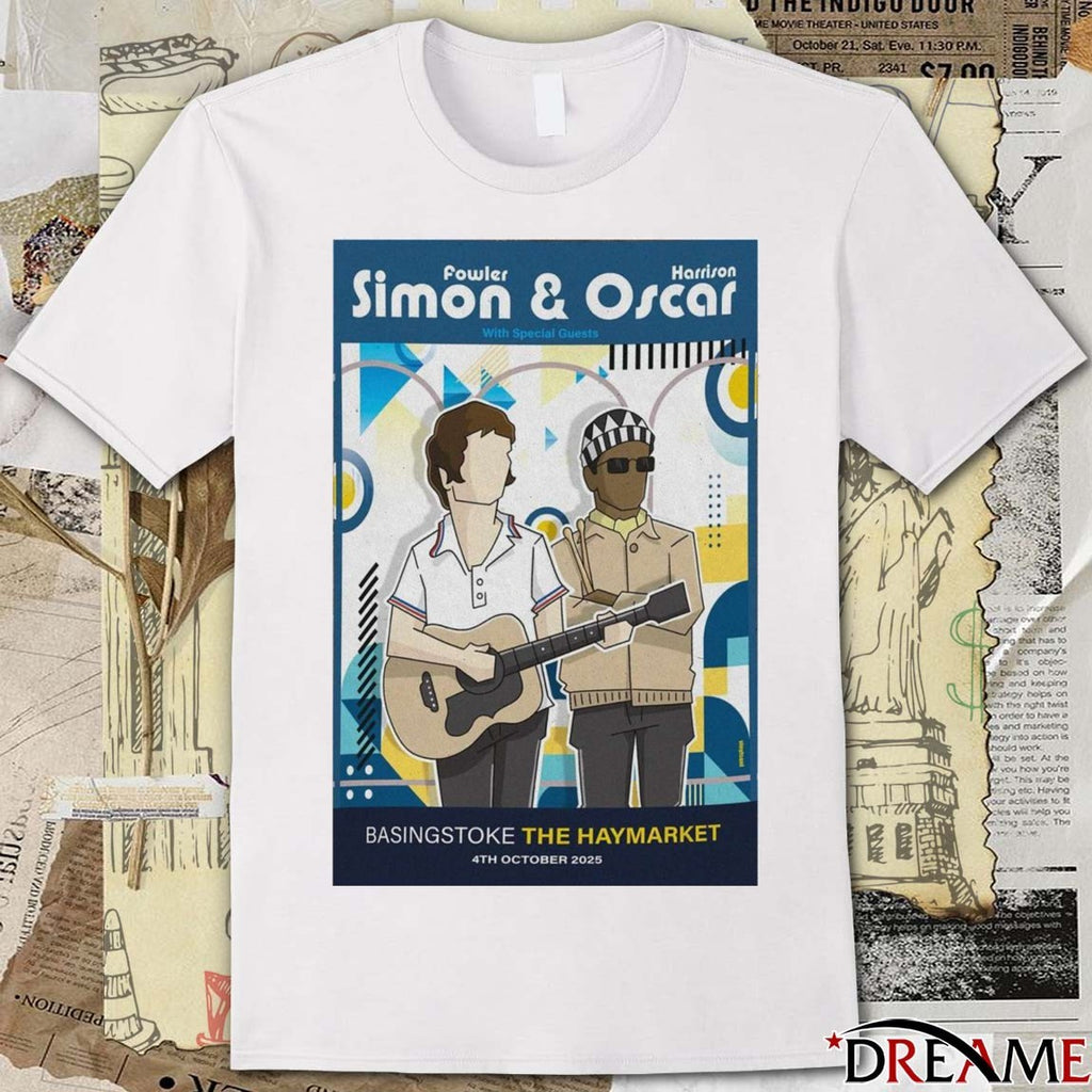 Poster Simon and Oscar In Basingstoke October 4 2025 The Haymarket t-shirt