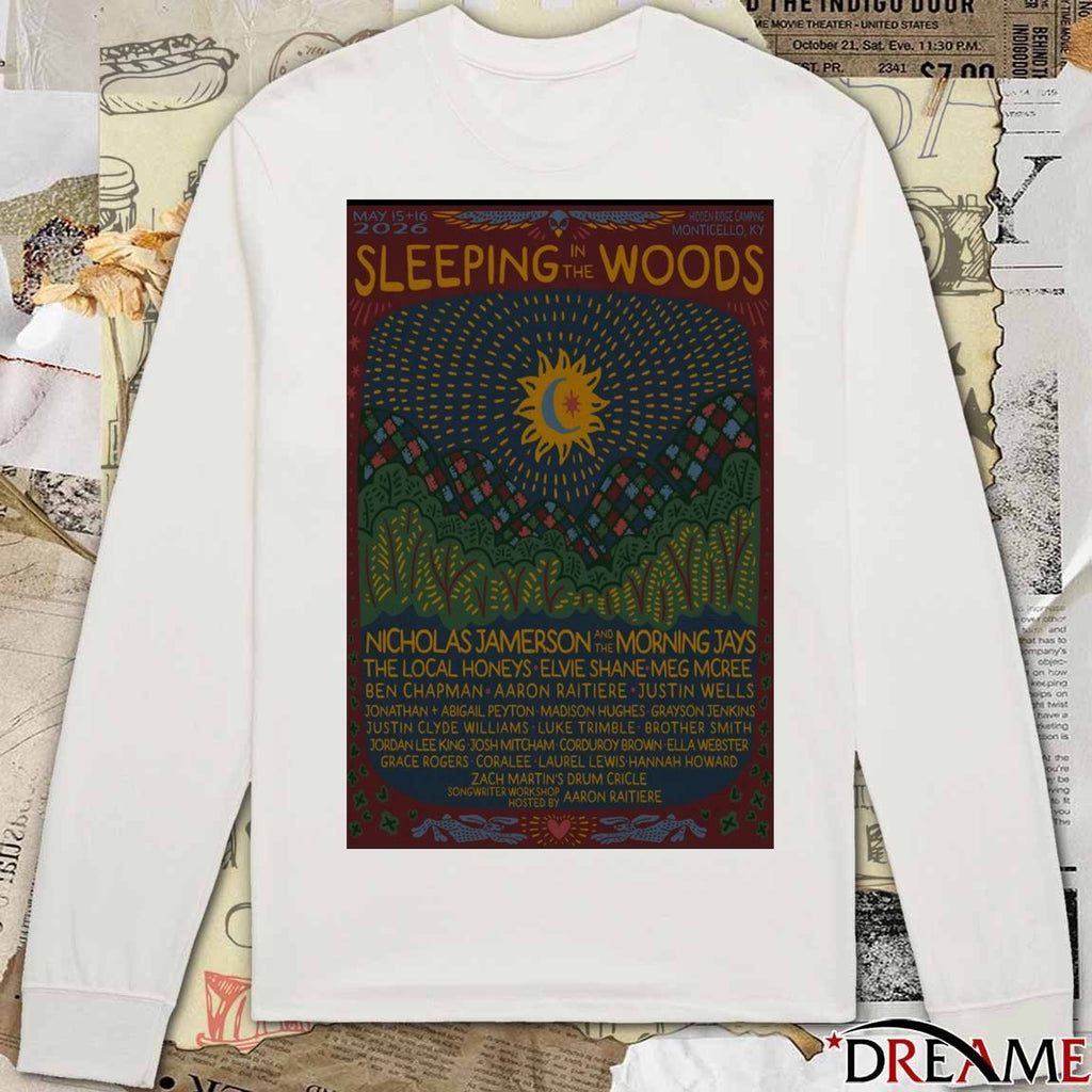 Poster Sleeping In The Woods Festival Monticello KY May 15-16 2026 t-shirt