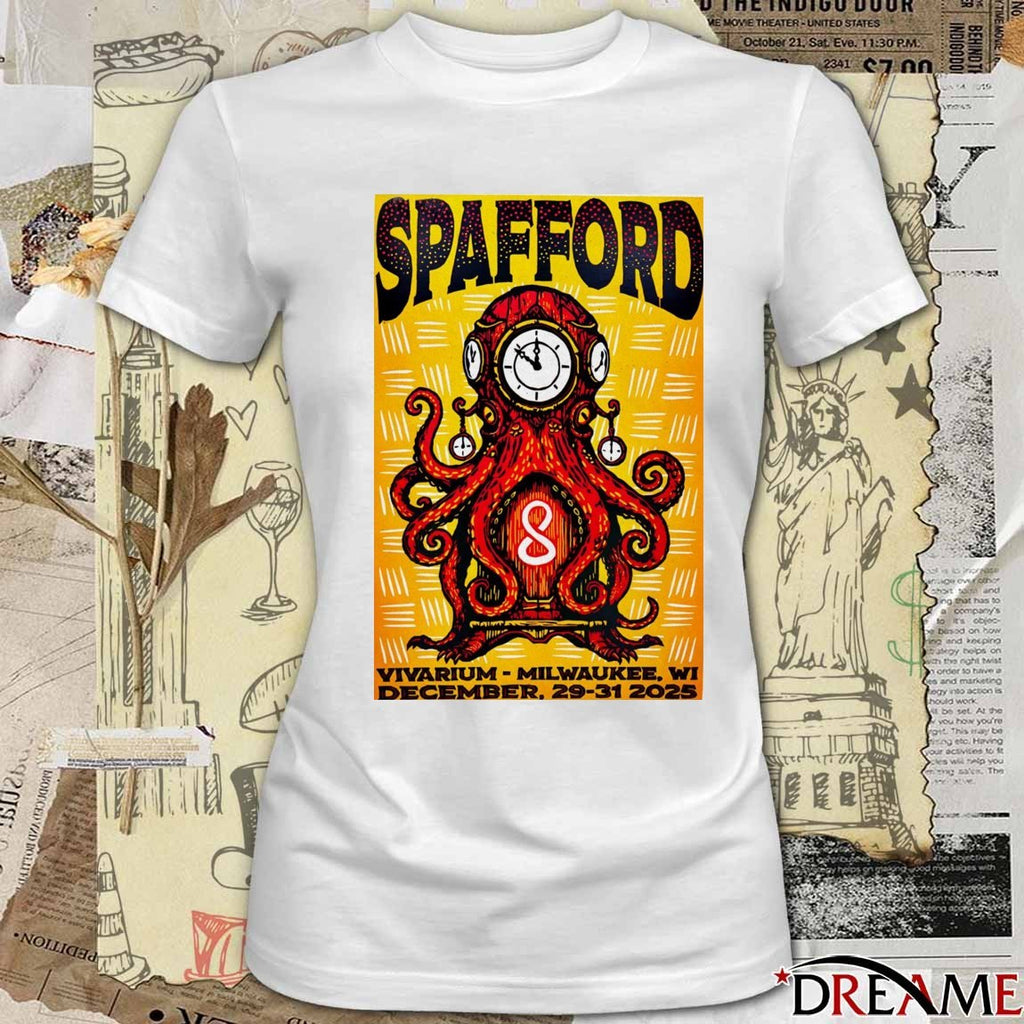 Poster Spafford NYE In Milwaukee WI On December 29-31 2025 t-shirt