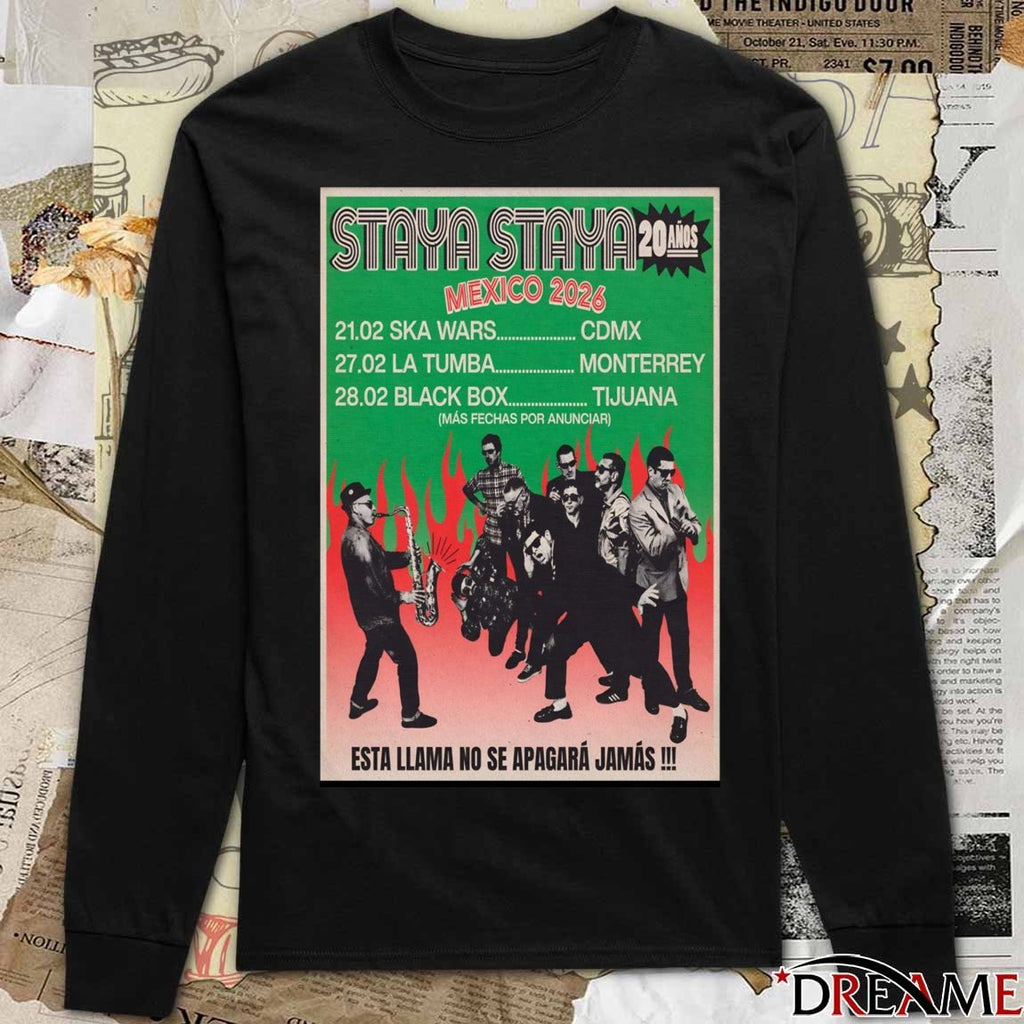 Poster Staya Staya Mexico Tour February 21-28 2026 t-shirt