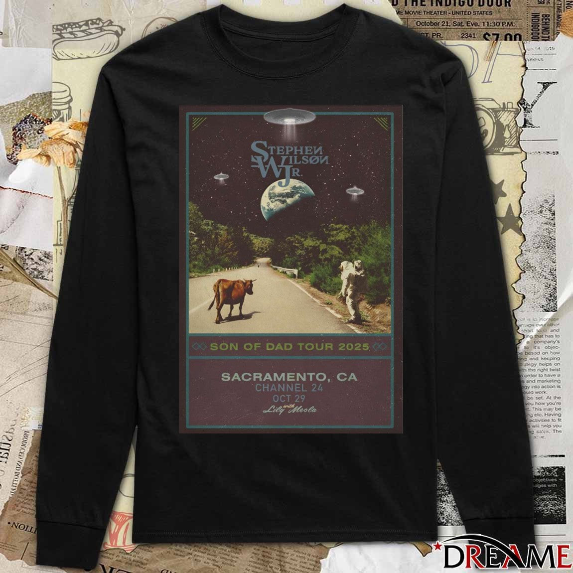 Poster Stephen Wilson JR. October 29 2025 Sacramento CA Channel 24 Tour t-shirt