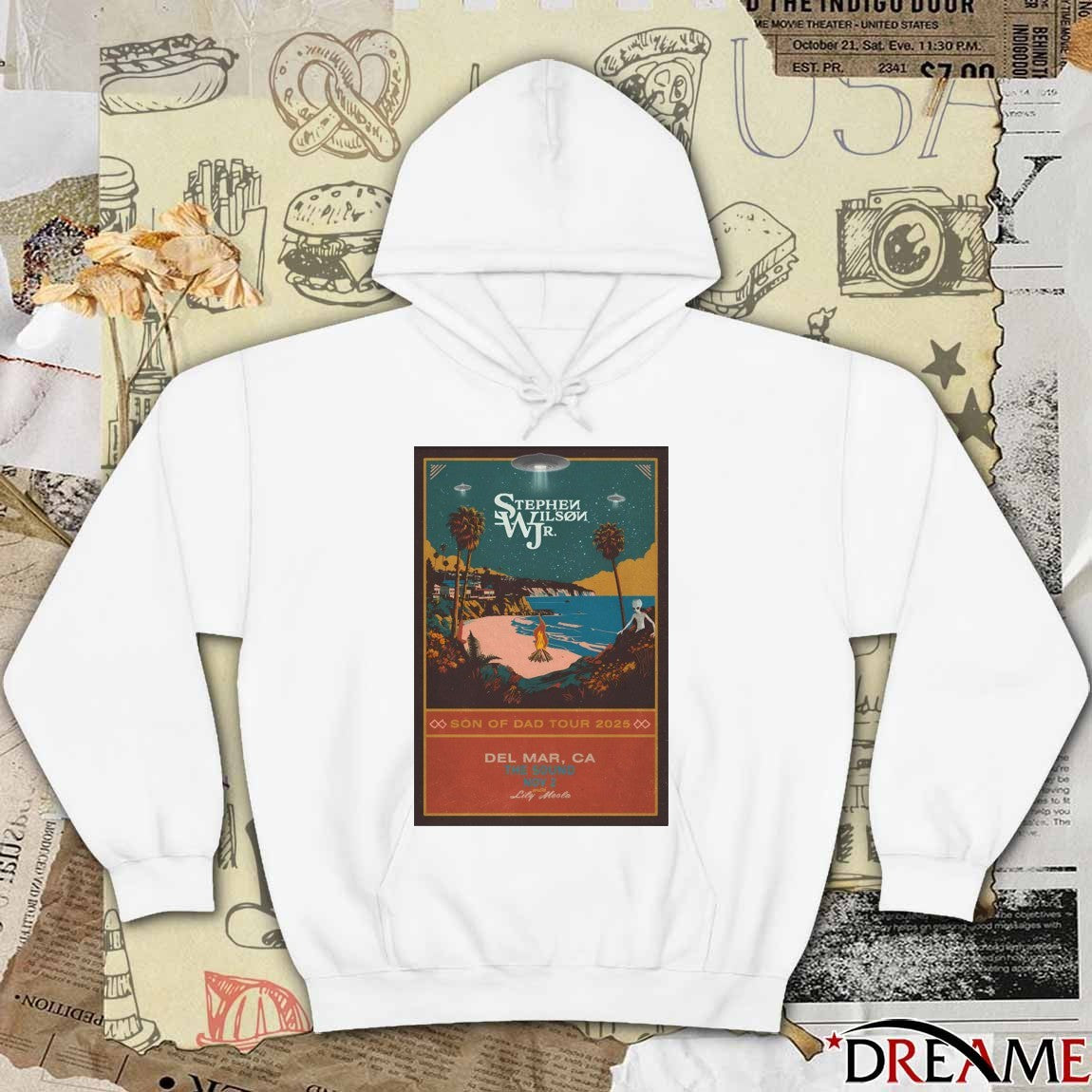 Poster Stephen Wilson JR. Son Of Dad Tour November 2 2025 Del Mar CA The Sound t-shirt