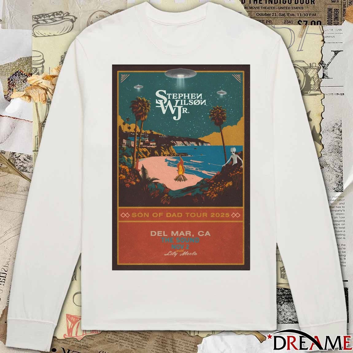 Poster Stephen Wilson JR. Son Of Dad Tour November 2 2025 Del Mar CA The Sound t-shirt