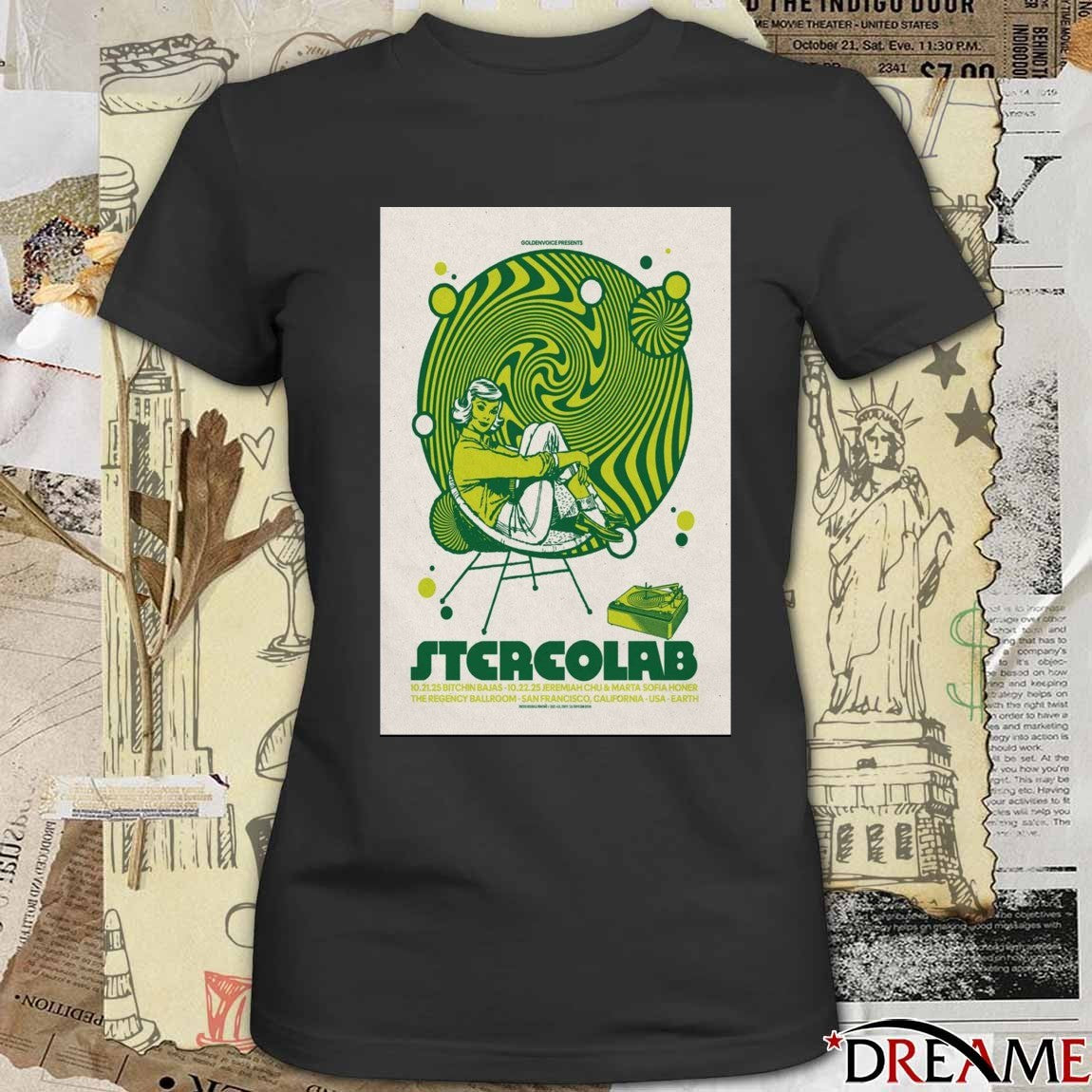 Poster Stereolab November 22-23 2025 The Regency Ballroom San Francisco t-shirt
