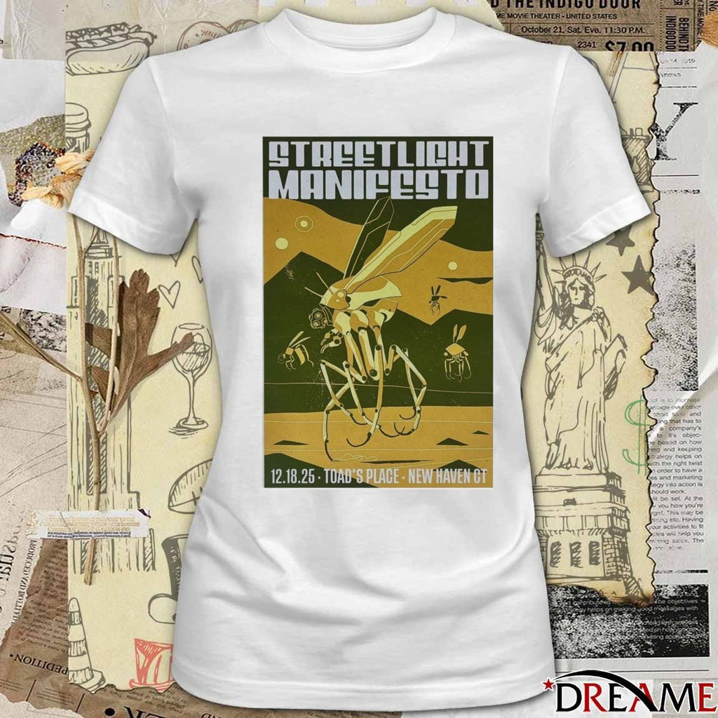 Poster Streetlight Manifesto December 18 2025 Toad’s Place New Haven CT t-shirt