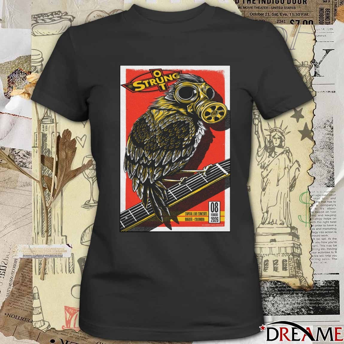 Poster Strung Out Bogotá, Colombia February 8 2026 t-shirt