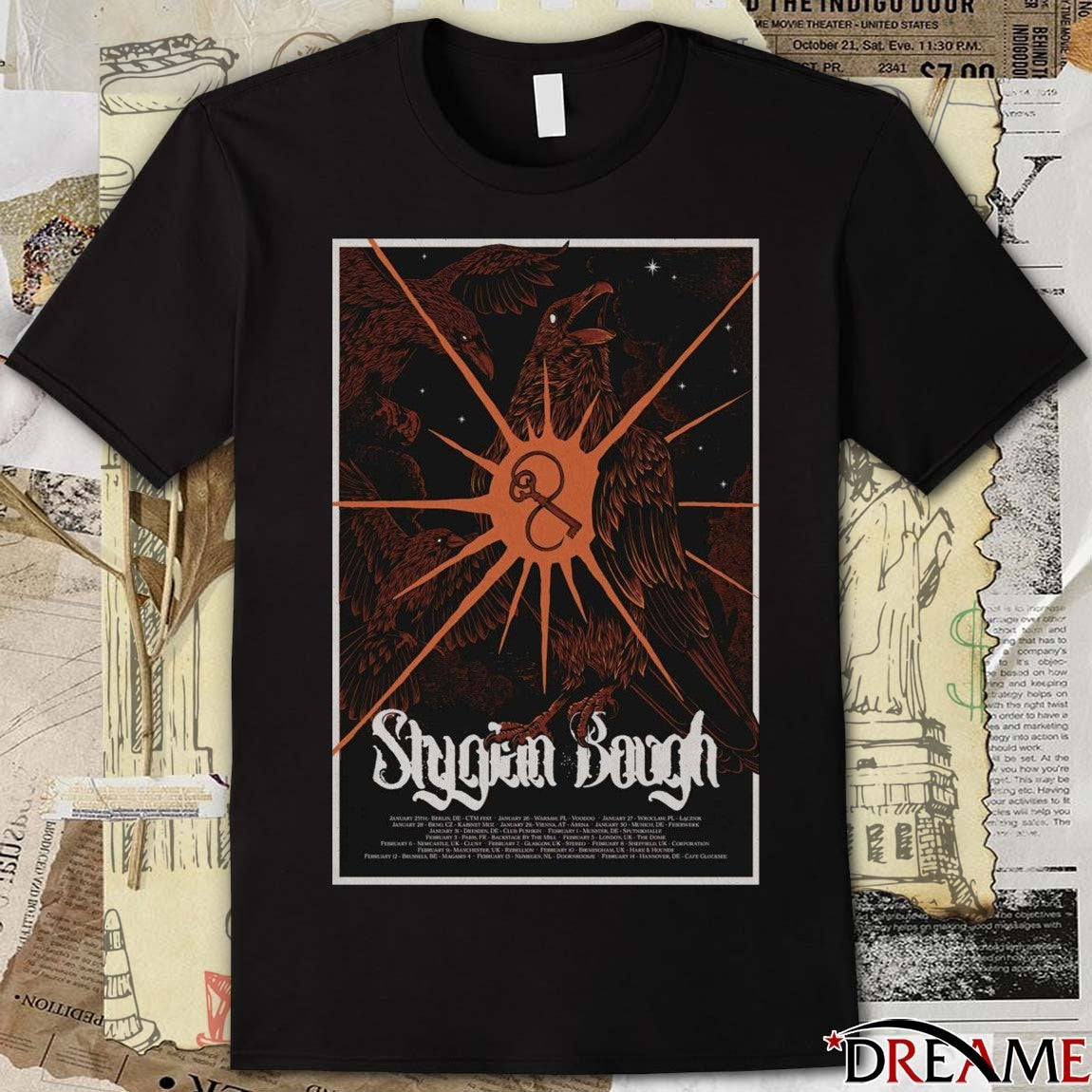 Poster Stygian Bough European Tour 2026 t-shirt