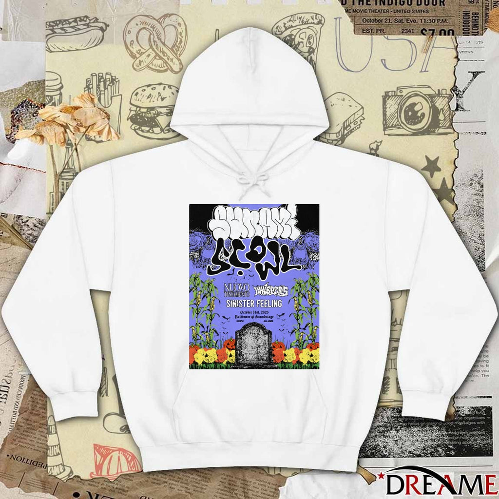 Poster Sunami And Scowl Baltimore MD October 31 2025 Halloween t-shirt