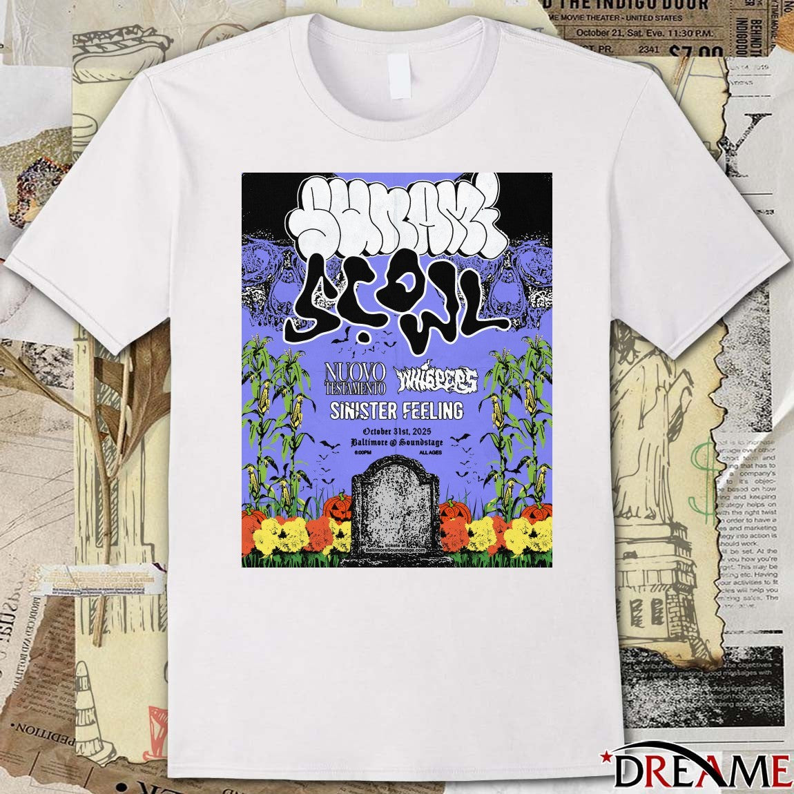 Poster Sunami And Scowl Baltimore MD October 31 2025 Halloween t-shirt