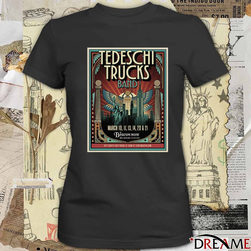 Poster Tedeschi Trucks Band Beacon Theatre in New York March 10, 11, 13, 14, 20, and 21 2026 t-shirt