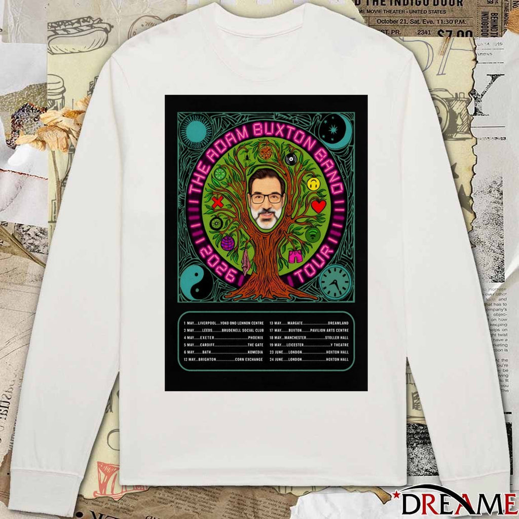 Poster The Adam Buxton Band 2026 Spring Tour May 1 – June 24 t-shirt
