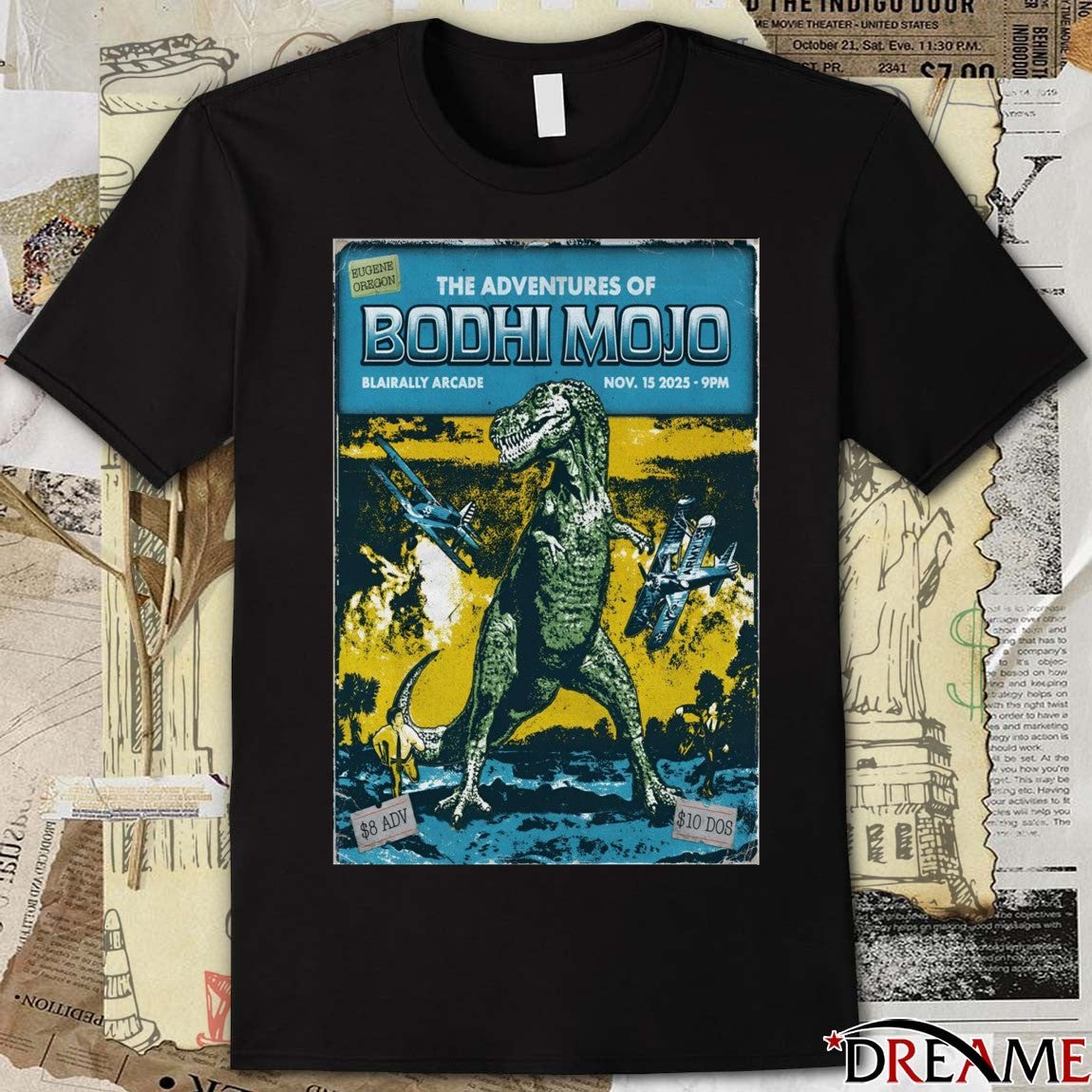 Poster The Adventures Of Bodhi Mojo November 15 2025 Blairally Eugene OR t-shirt