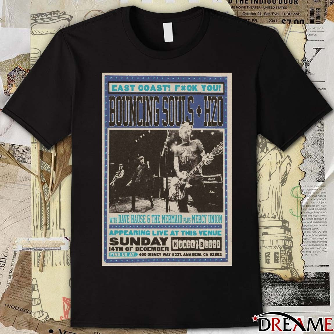 Poster The Bouncing Souls December 14 2025 House Of Blues Anaheim CA t-shirt