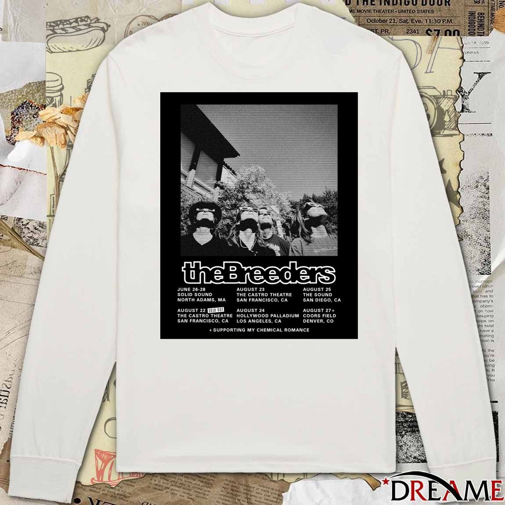Poster The Breeders August 2026 Shows Los Angeles and San Diego dates t-shirt