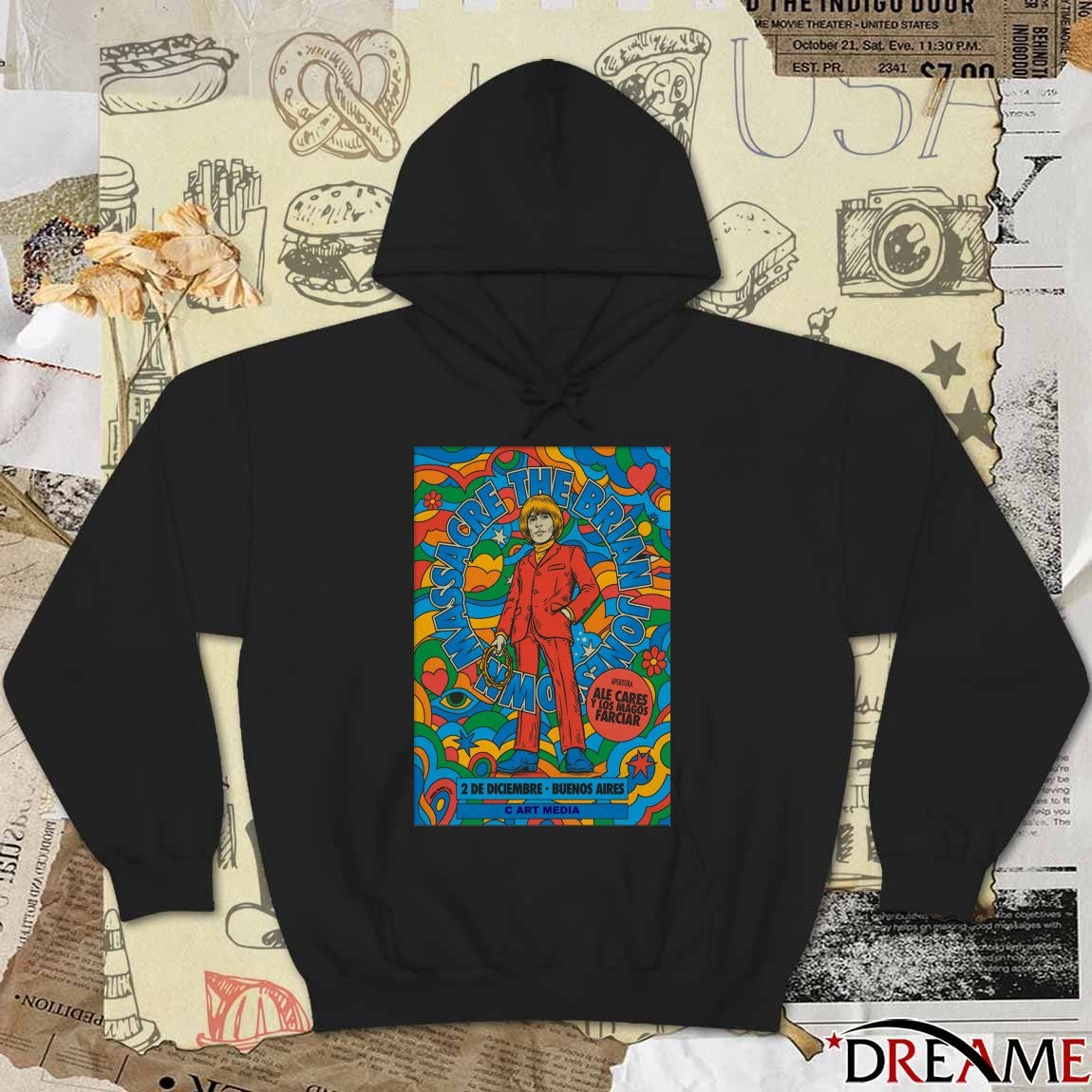 Poster The Brian Jonestown Massacre C Art Media On December 2 2025 in Buenos Aires Argentina t-shirt