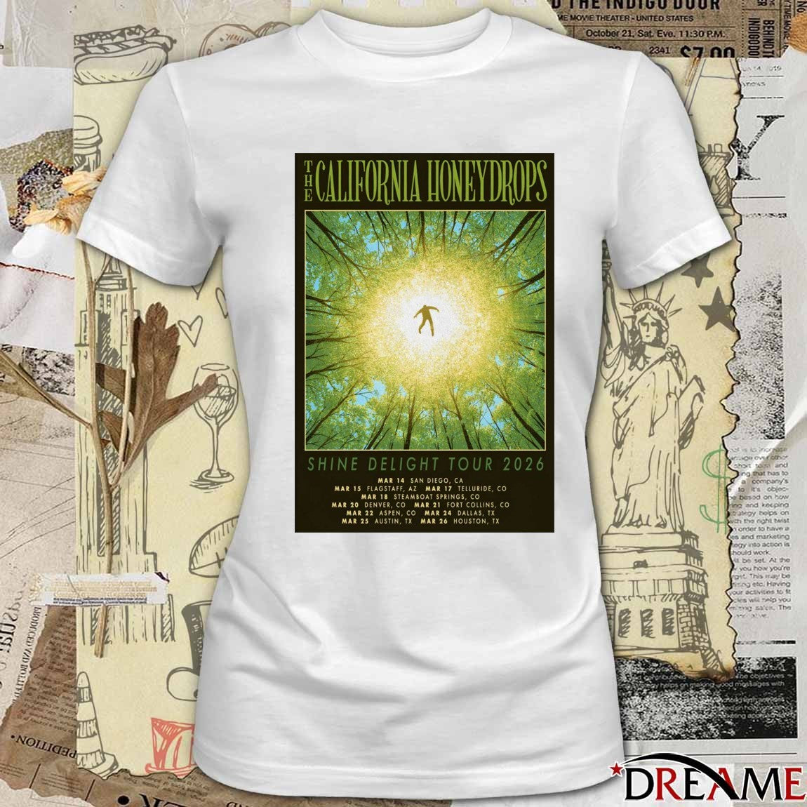 Poster The California Honeydrops Shine Delight March 14 – 25 2026 Shows t-shirt